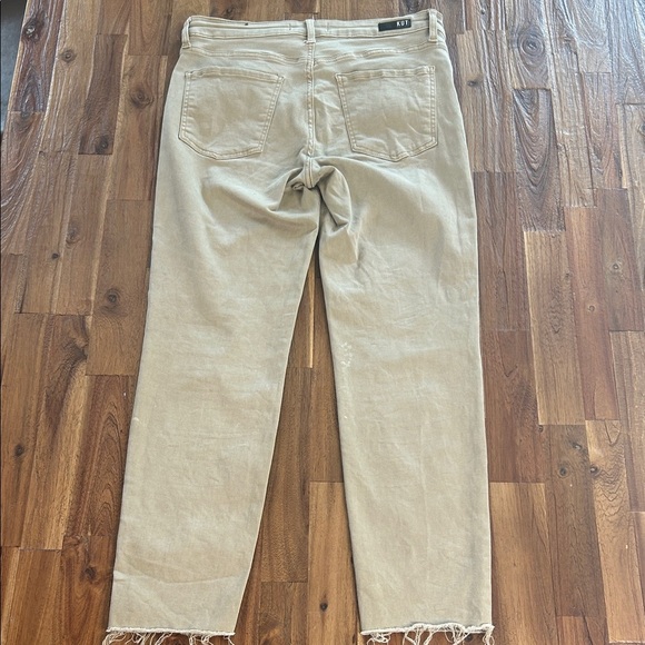 Kut from the Kloth Beige Frayed Hem Jeans - Picture 5 of 12